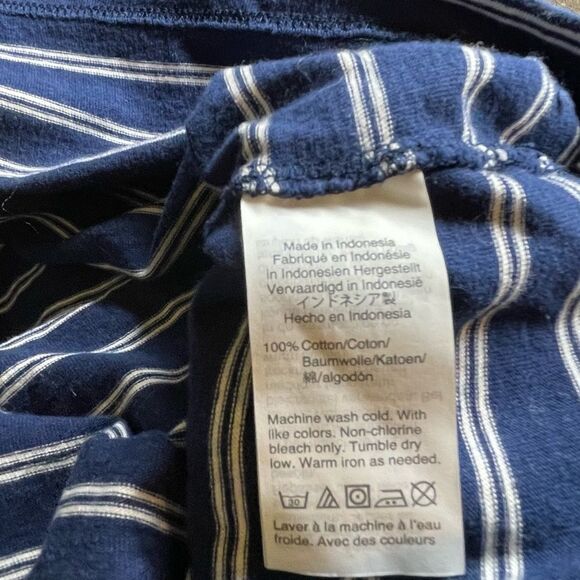 Madewell Navy and White Striped Short Sleeve T-Shirt Dress in Size Medium - Picture 3 of 8